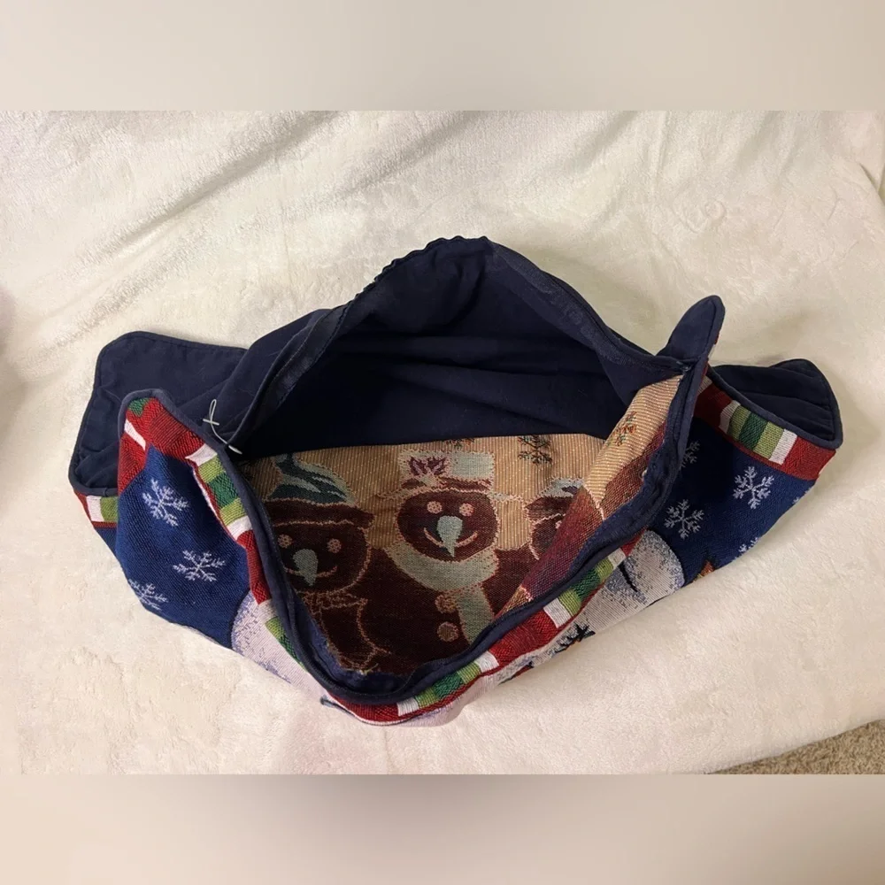Vintage Set of 2 Snowman Embroidered Pillowcases‎ Only